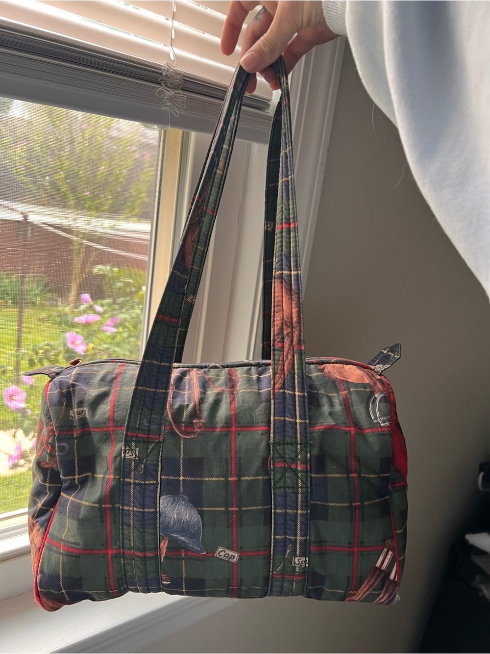 Vintage Ralph Lauren Country Equestrian Pattern Quilted Bag - Picture 3 of 12